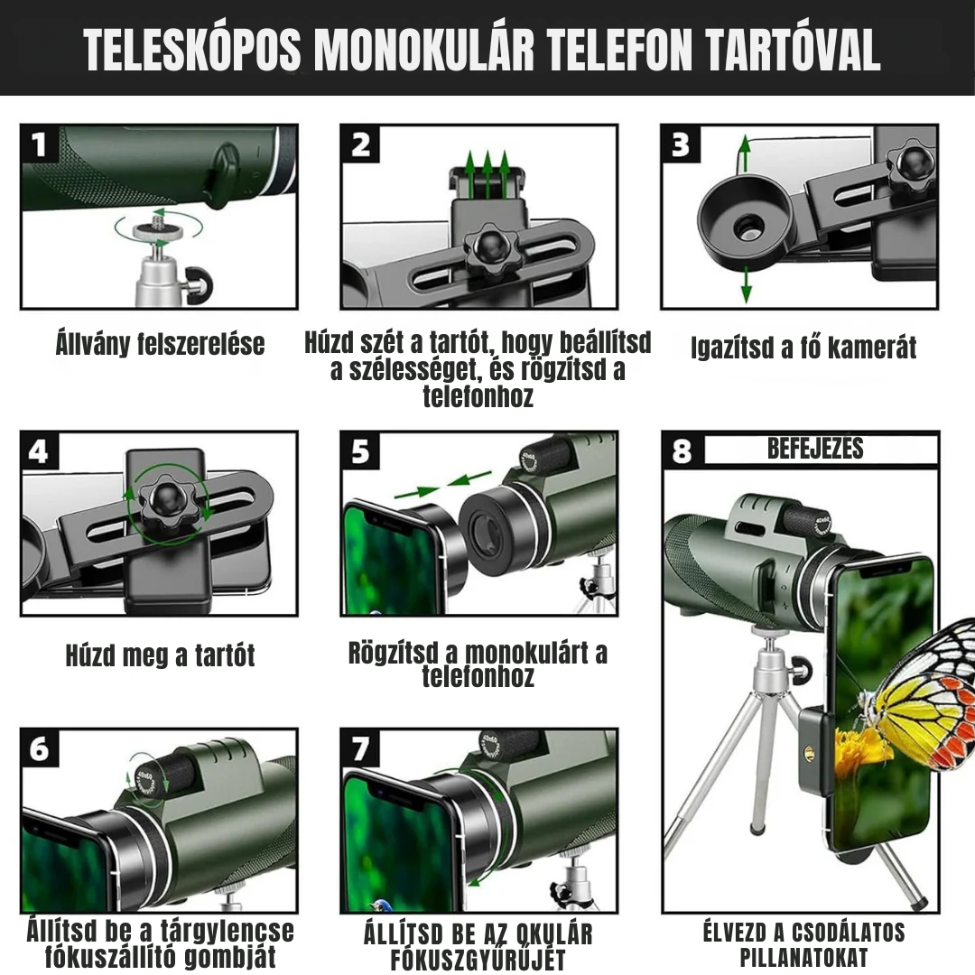 Mini Professzionális Távcső – Utolsó Darabok + Ajándék