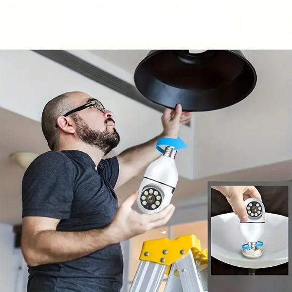 💡 BULBCAM – Cameră inteligentă de supraveghere 360° în formă de bec