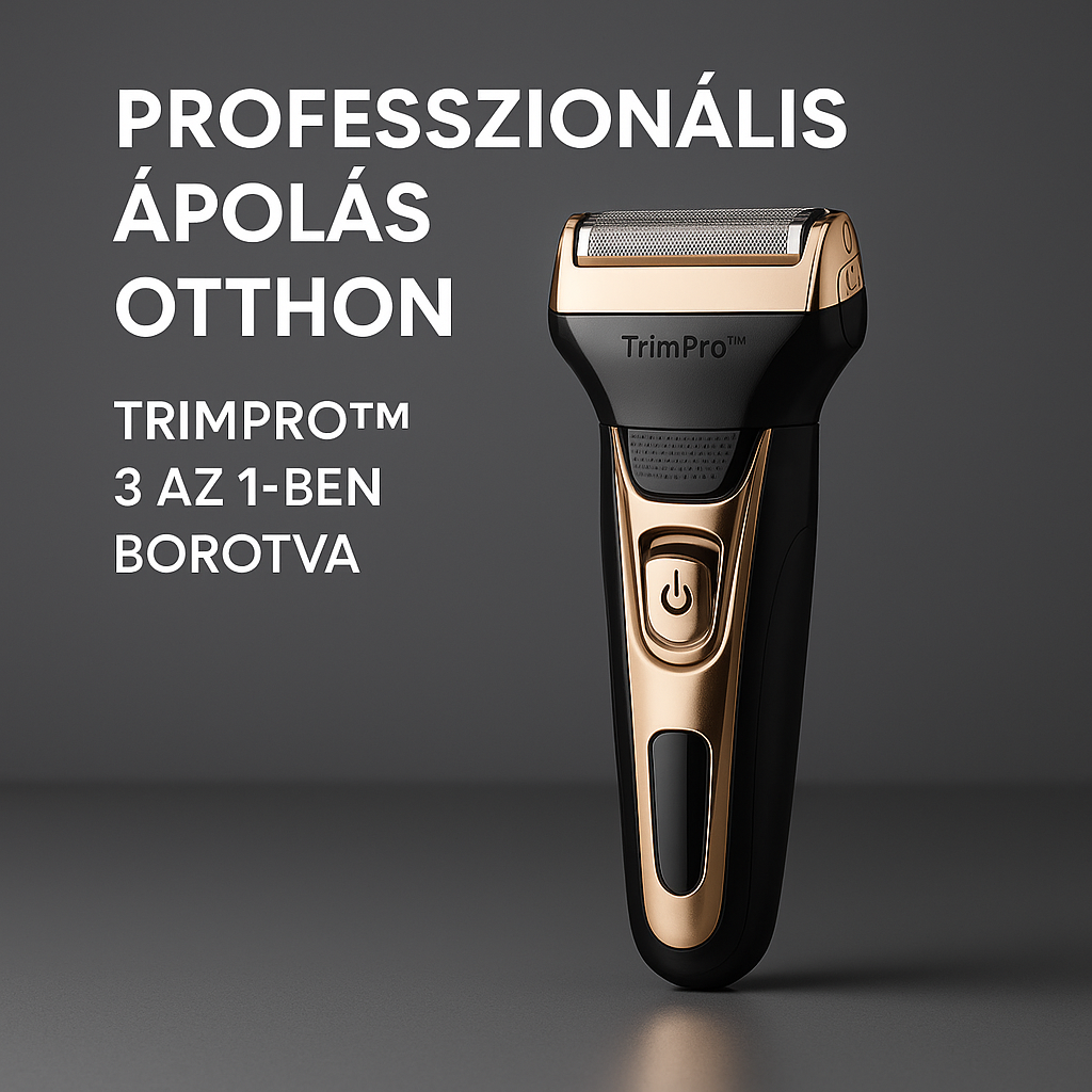TrimPro 3 az 1-ben Vezeték Nélküli Borotva és Hajvágó