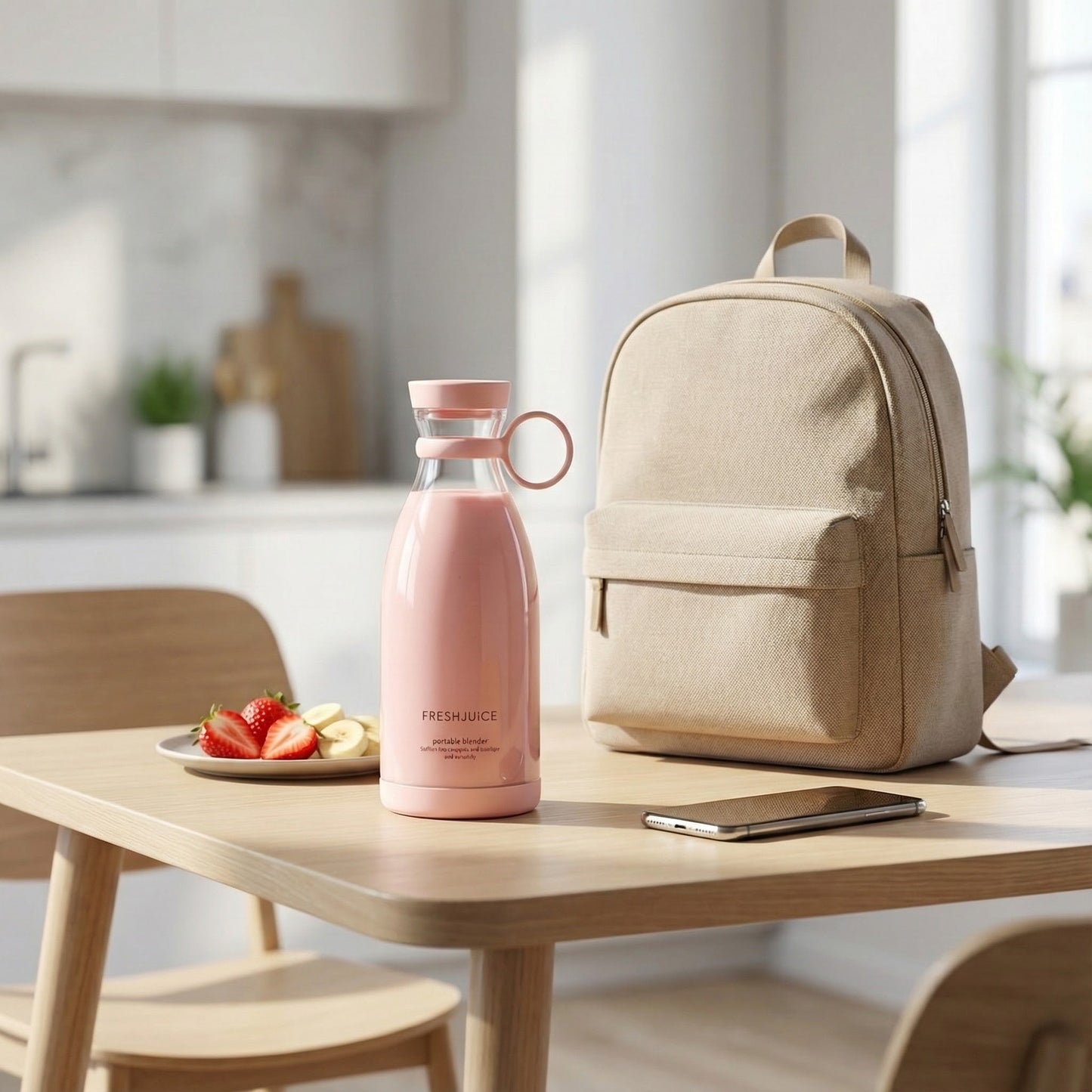 PinkJuice – Blender Portabil Pentru Smoothie-uri