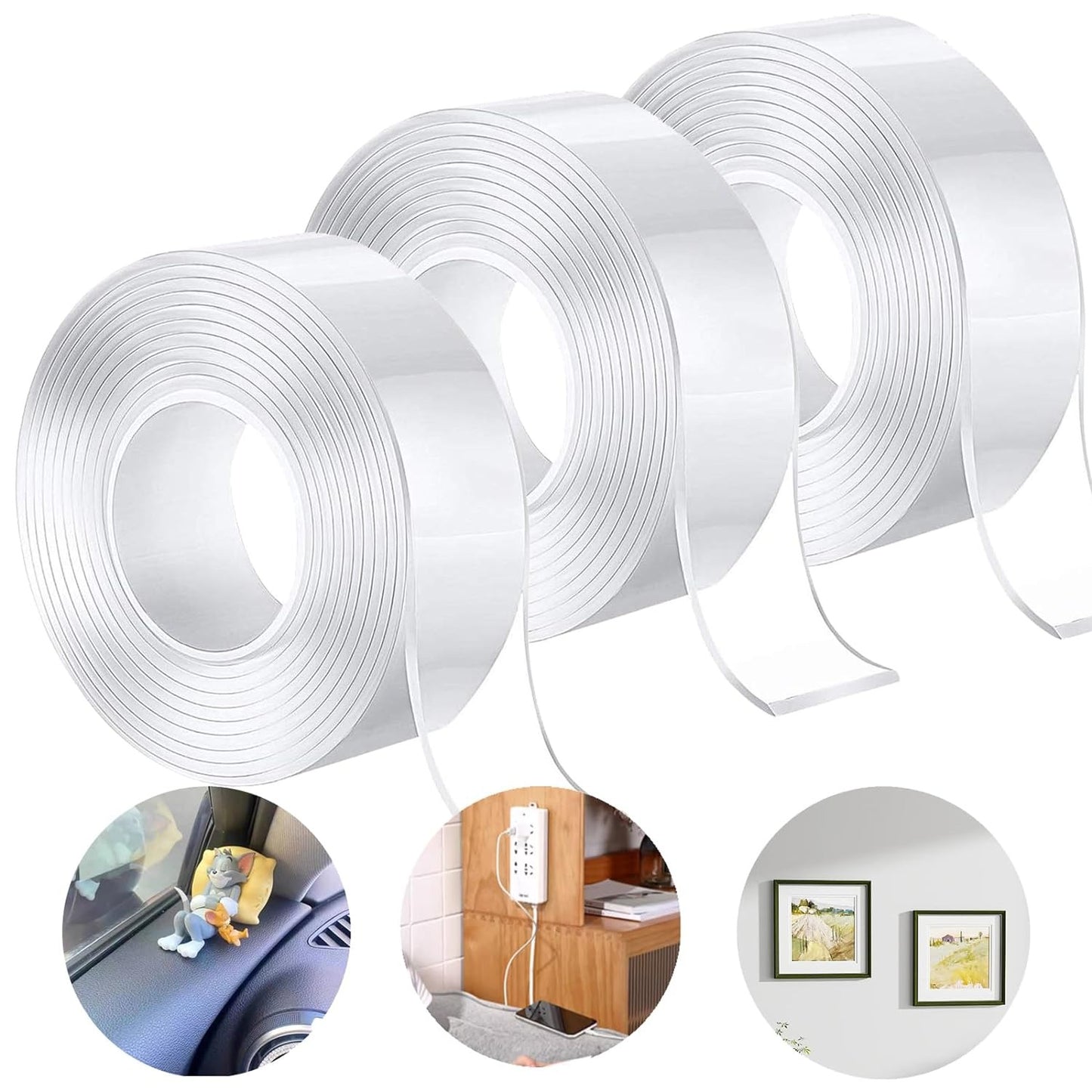 NanoTape – Szupererős, Kétoldalú Nanotechnológiás Ragasztószalag (3 cm × 5 m)