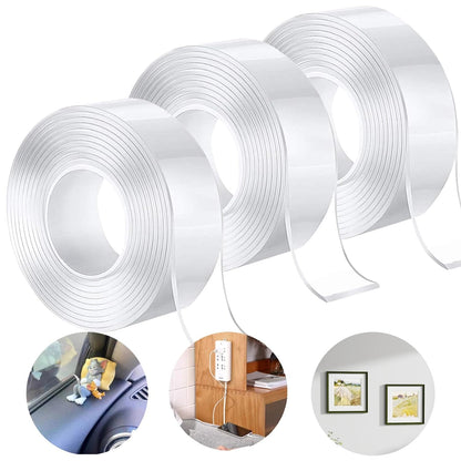 NanoTape – Szupererős, Kétoldalú Nanotechnológiás Ragasztószalag (3 cm × 5 m)