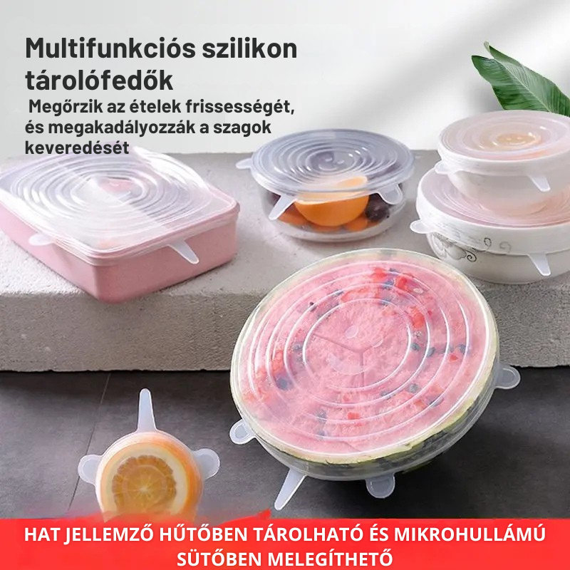 Frissentartó szilikon fedőkészlet – Most 50% kedvezménnyel! 🔥