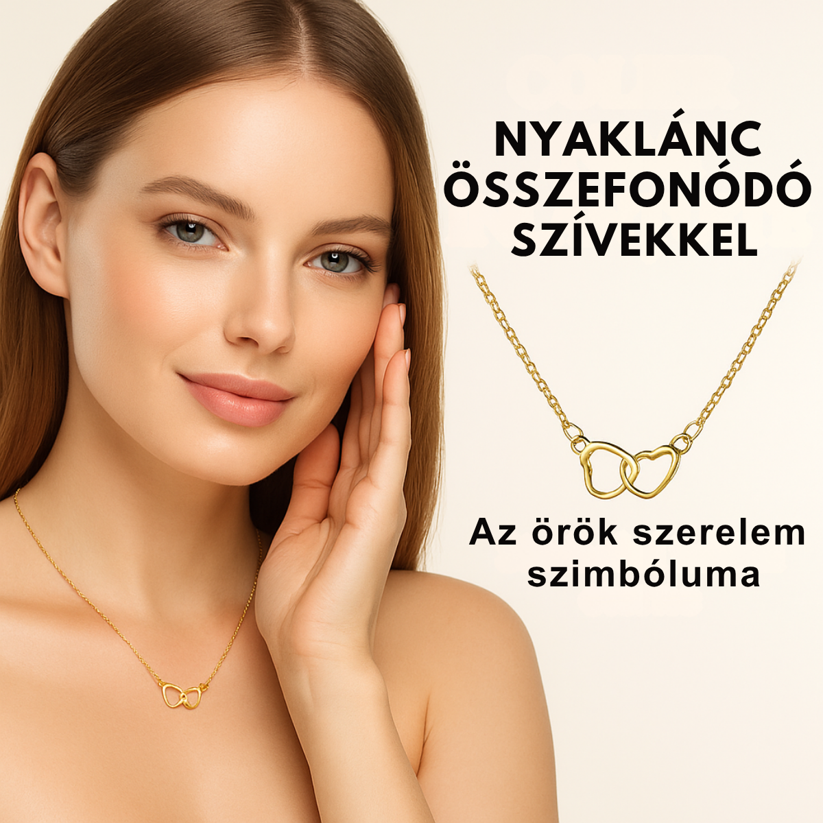 Kétszív Arany Nyaklánc – Az örök szerelem szimbóluma
