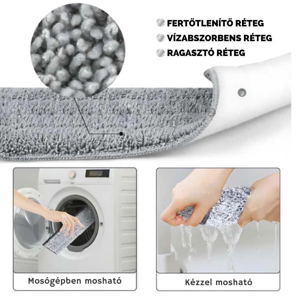 FlatMop – 7L-es öncsavaró felmosó + 5 ajándék utántöltő