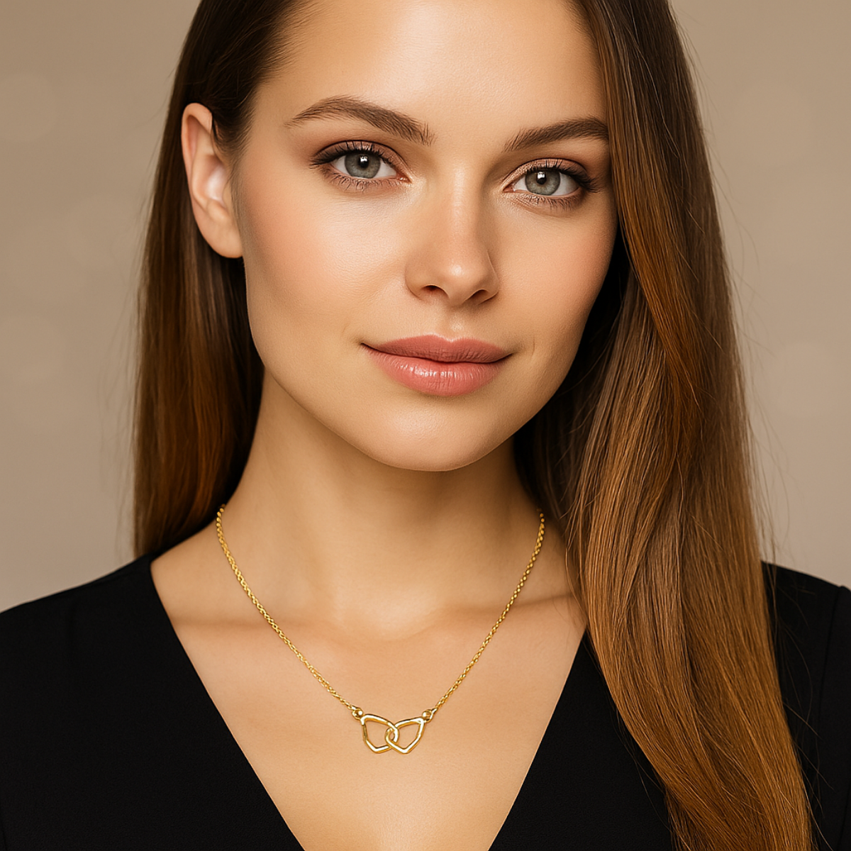 Kétszív Arany Nyaklánc – Az örök szerelem szimbóluma
