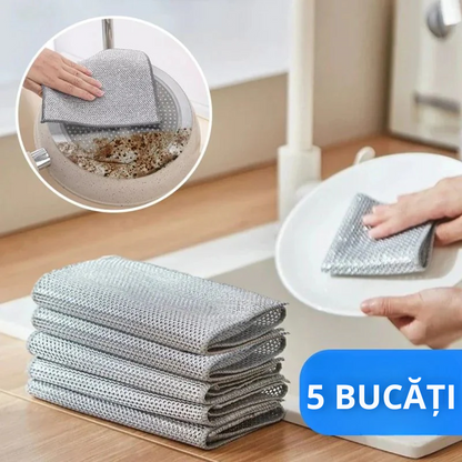 SteelClean – 5 Darabos Erőteljes Tisztítókendő Szett