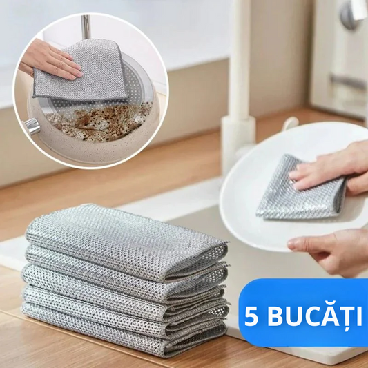 SteelClean – 5 Darabos Erőteljes Tisztítókendő Szett