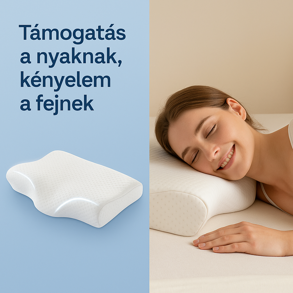 Ortopéd Memory Foam Nyakpárna – Fájdalommentes, Pihentető Alvás