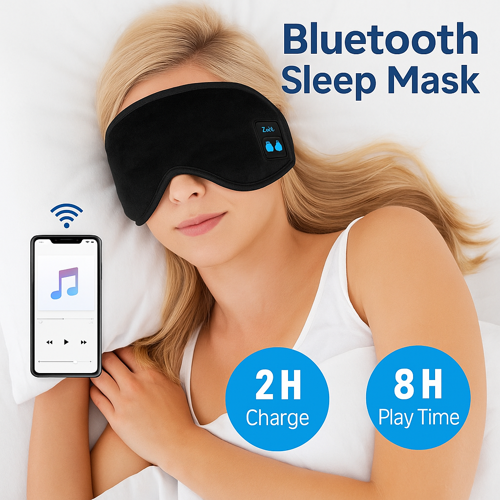 SleepWave – Bluetooth Alvómaszk Beépített Hangszórókkal