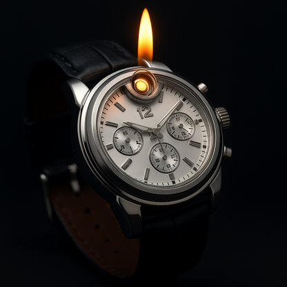 🔥 FlameWatch – Stílusos Karóra Beépített Öngyújtóval