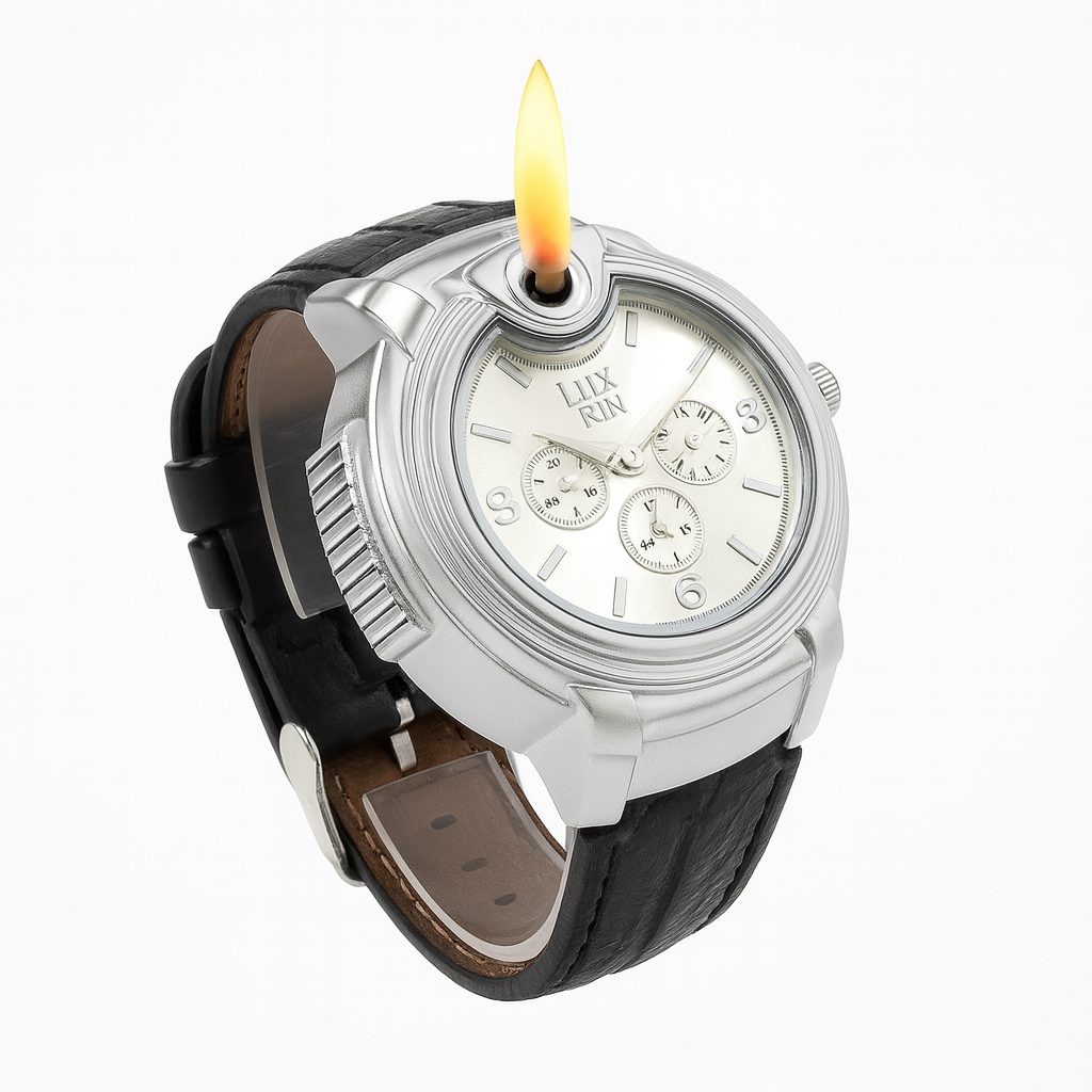 🔥 FlameWatch – Stílusos Karóra Beépített Öngyújtóval