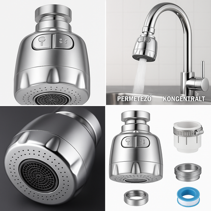 AquaFlex – Állítható, 2 Módú Vízszűrős Csapfej