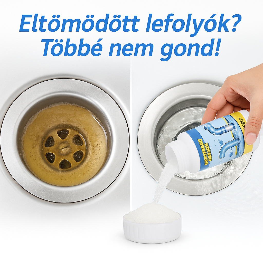 POWERDRAINCLEAN – Gyors és hatékony lefolyótisztító