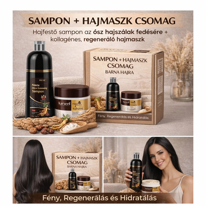 🖤✨ Festő Sampon + Hajmaszk Csomag – Teljes Szín És Ápolás