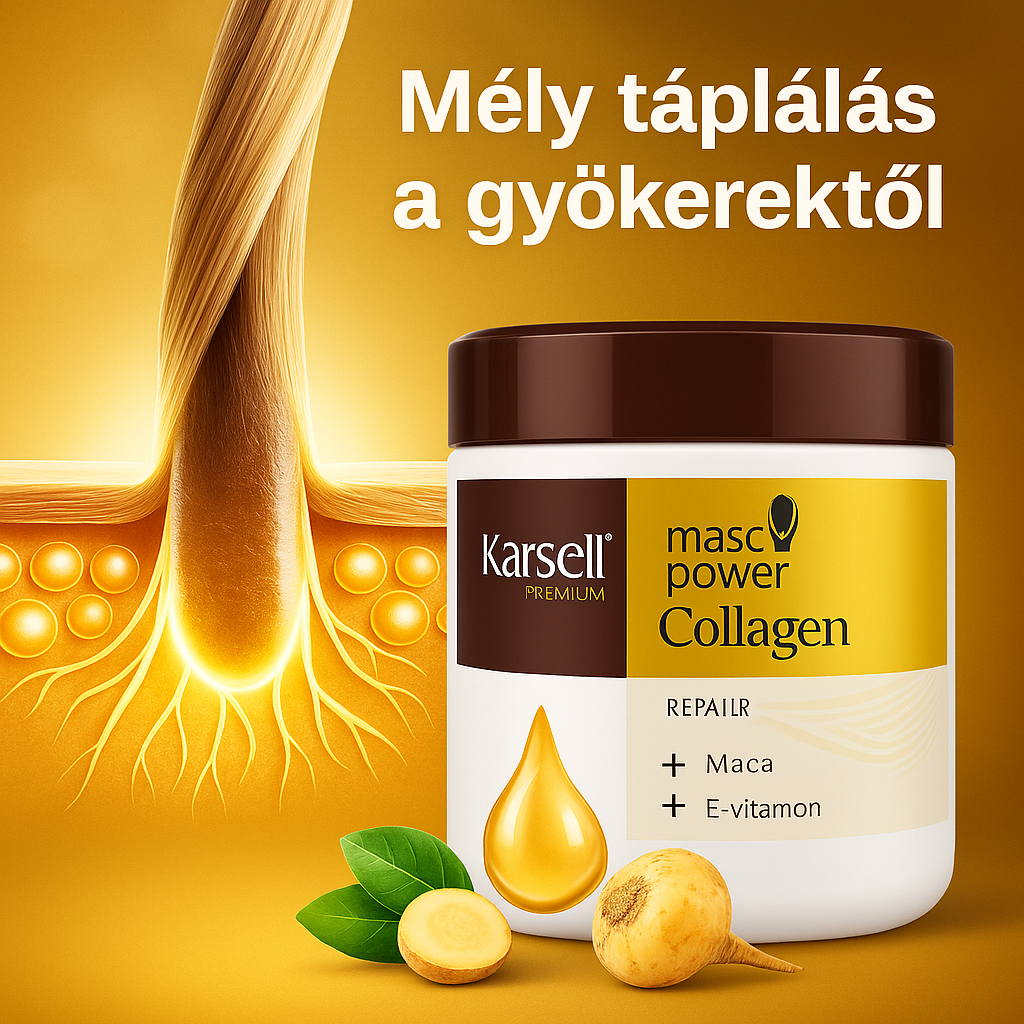 Karsell Premium Hajmaszk Kollagénnel és Macával