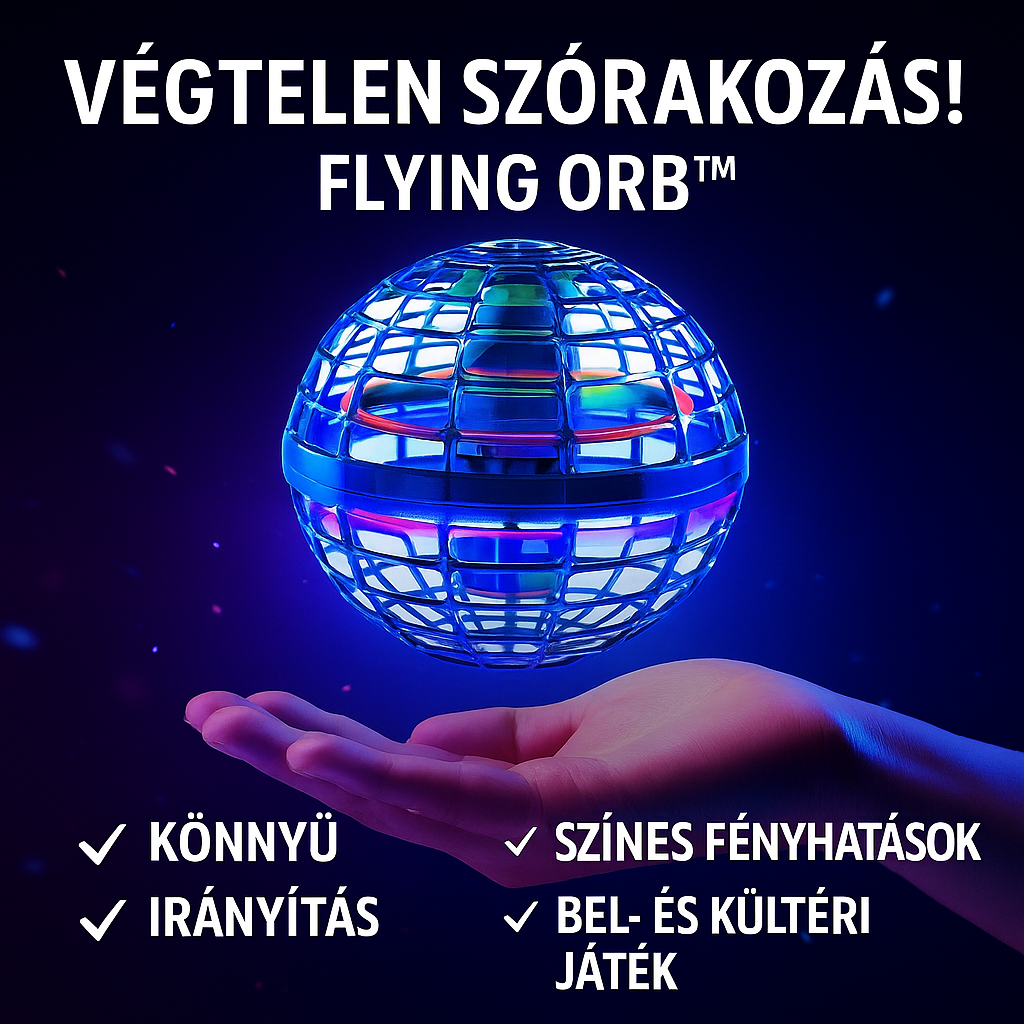 FlyBall – Lebegő Mini Drón LED Fénnyel és Mozgásérzékelővel