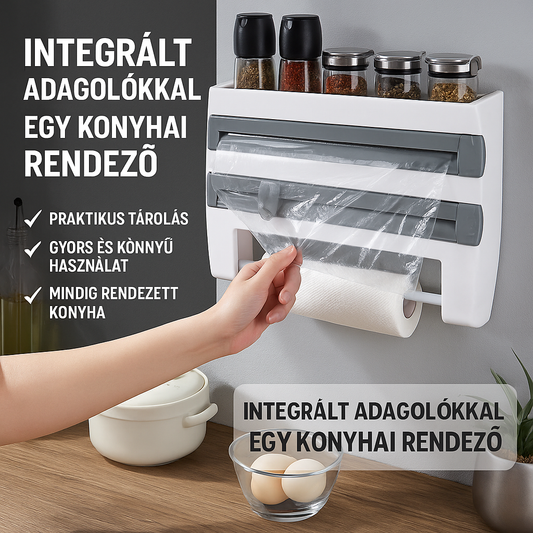 NeatBud – 3 az 1-ben Konyhai Rendszerező Fóliatartóval