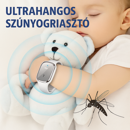 🦟 MosquiStop – Intelligens Ultrahangos Szúnyogriasztó Karkötő