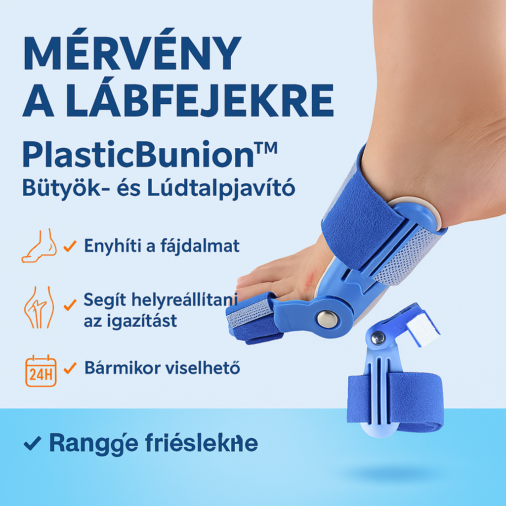 PlasticBunion – Bütyökkorrigáló és Lábujj-kiegyenesítő Sín