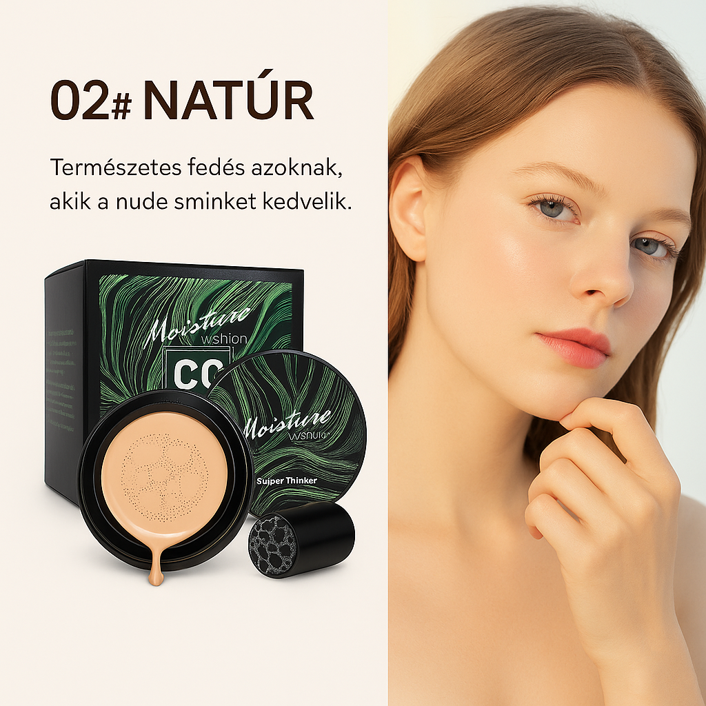 Moisture Cushion CC – Bársonyos, Pórusfinomító Cushion Alapozó