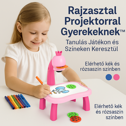 🎨 Rajzasztal Projektorral Gyerekeknek – Tanulás Játékon és Színeken Keresztül