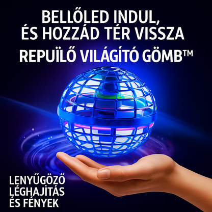 FlyBall – Lebegő Mini Drón LED Fénnyel és Mozgásérzékelővel