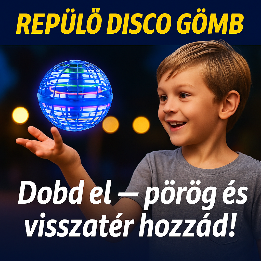 FlyBall – Lebegő Mini Drón LED Fénnyel és Mozgásérzékelővel