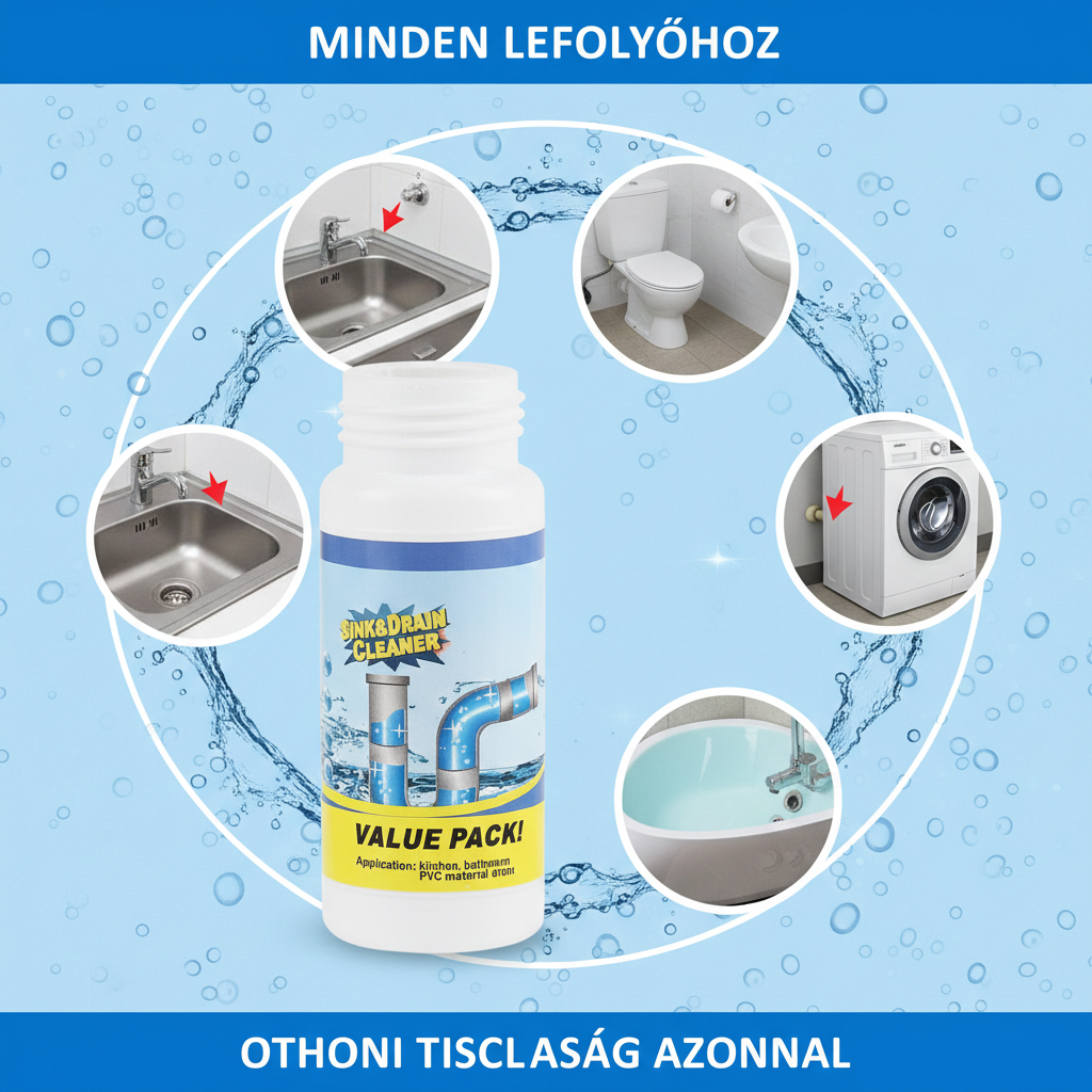 🔥 AKCIÓ: 2-t fizet, 4-et kap! – Extra erős csőtisztító és szagtalanító