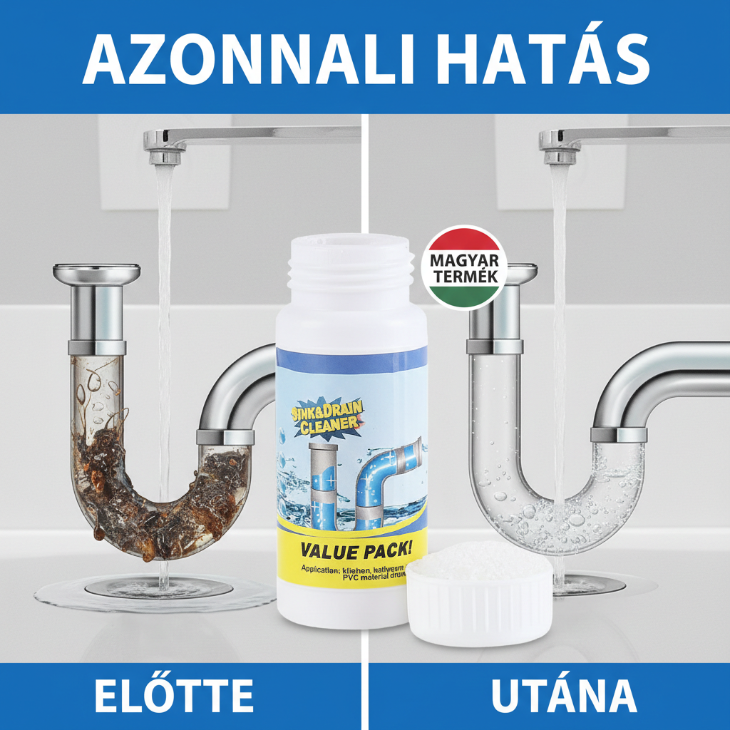 🔥 AKCIÓ: 2-t fizet, 4-et kap! – Extra erős csőtisztító és szagtalanító