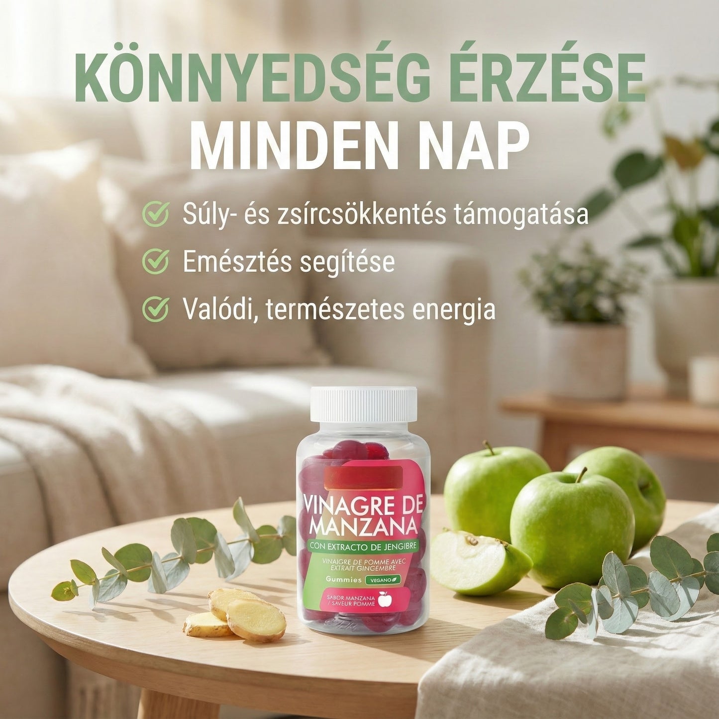 AppleFit – Almaecetes Gumicukor a Tudatos Életmódhoz (60 db)