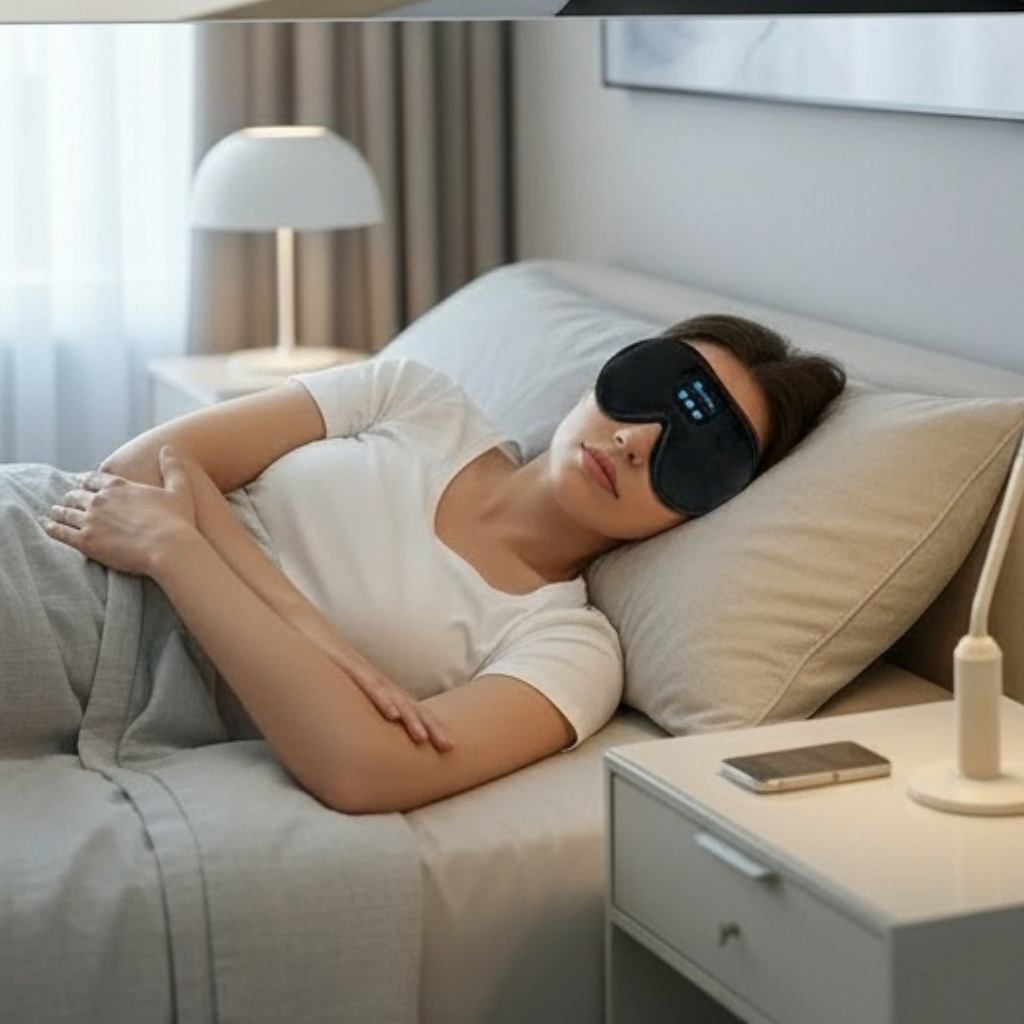 SleepWave – Bluetooth Alvómaszk Beépített Hangszórókkal