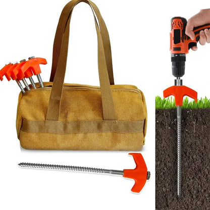 🔥Népszerű termék🔥8" csavaros sátorcölöpök földi horgonyok